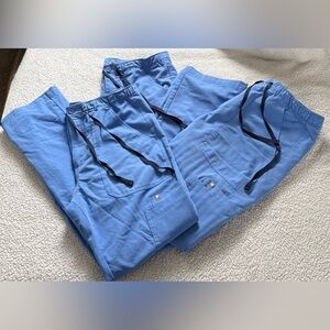 FIGS Ceil Blue Bundle 3 Scrub Pants Size Medium